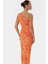 Tek Omuzlu Bodycon Midi Elbise Örme Tül Şık Tasarım Seçkin Malzeme Profesyonel Görünüm 2