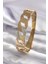 Bfs 316L Çelik Gold Renk Zincir Model Zirkon Taş Detay Kadın Kelepçe 1