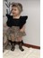 Kız Bebek Slopet Elbise Romper Bandana Set 1