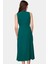 A Line Polyester Midi Elbise Degaje Yaka Krep Dokuma Astarlı Premium Kalite Modern Stil 2
