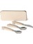 Citron Çantalı Silikon Saplı Paslanmaz Çelik Çatal ve Kaşık Takımı - Beige 1286395 1