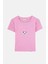 Panda Ribana Crop T-Shirt - Pembe 1