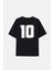 Number 10 Oversize T-Shirt - Siyah 1