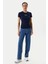 Kadın Slim Fit Logolu T-Shirt - Lacivert 3