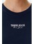 Kadın Slim Fit Logolu T-Shirt - Lacivert 4