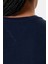 Kadın Slim Fit Logolu T-Shirt - Lacivert 5