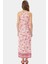 Rahat Viskoz Maxi Elbise Çiçek Desenli A Kesim Halter Yaka Yazlık Seçkin Malzeme 2