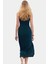 Esnek Maxi Elbise Halter Yaka Örme Kumaş Bodycon Midi Boy Rahat ve Şık Mükemmel Uyum 2