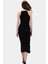 Esnek Maxi Elbise Halter Yaka Örme Kumaş Bodycon Midi Boy Rahat ve Şık Mükemmel Uyum 2