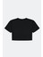 Yavru Imparator Penguen Crop Light-Weight T-Shirt - Siyah 3