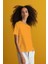 Basic Kadın Light-Weight T-Shirt - Turuncu 2