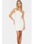 Bodycon Tek Omuzlu Mini Elbise Örme Triko Kumaş Rahat Günlük Stil Kullanım Için 3