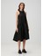 Duchesse Siyah Midi Elbise 3