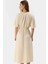 Nefes Alan Polyester Midi Elbise A Kesim V Yaka Kuşak Detayı Özenle Seçilmiş Rahat Kullanım 3