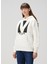 Chez Valentino Beyaz Kapüşonlu Sweatshirt 1