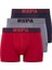 Erkek Bordo-Lacivert-Antrasit 3 Lü Boxer 1