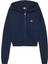 Kadın Bxy Crop Fermuarlı Kapüşonlu Sweatshirt - Lacivert 1
