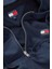 Kadın Bxy Crop Fermuarlı Kapüşonlu Sweatshirt - Lacivert 2
