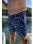 Büyük Beden Su Itici Özellikli Dijital Baskılı Erkek Plaj Deniz Şort Mayo - 273-LACIVERT 1