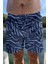 Büyük Beden Su Itici Özellikli Dijital Baskılı Erkek Plaj Deniz Şort Mayo - 273-LACIVERT 2