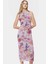 Esnek Örme Maxi Elbise Çiçek Desenli Astarlı Bodycon Özel Tasarım Premium Kalite Uzun Ömürlü 1