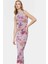 Esnek Örme Maxi Elbise Çiçek Desenli Astarlı Bodycon Özel Tasarım Premium Kalite Uzun Ömürlü 2