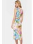 Midi Boy V Yaka Büzgü Detaylı Elbise Esnek Örme Kumaş Bodycon Kalıp 120 cm Uzunluk Premium Kalite 3