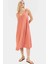 Polyester Aerobin Dokuma Midi Elbise V Yaka Shift Kalıp Modern Stil 2