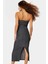 Yazlık Midi Elbise Kolsuz Bodycon Polyester Örme Kumaş Uzun Ömürlü Şık Görünüm 3