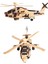 Oyuncak Askeri Helikopter: Işıklı, Sesli ve Hareketli Macera! ENI:30CM. 1