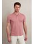 Pembe Regular Fit Düz 100% Pamuklu Polo Yaka Tişört 5
