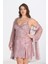 Büyük Beden 2li Vizon Sabahlık Takımı Bigsize 6205 1