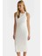 Bodycon Midi Elbise Şık Halter Yaka Nefes Alan Dokuma Kumaş Günlük ve Özel Günler Için 1