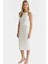 Bodycon Midi Elbise Şık Halter Yaka Nefes Alan Dokuma Kumaş Günlük ve Özel Günler Için 3