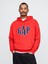 Erkek Kırmızı Vintagesoft Oversize Gap Logo Kapüşonlu Sweatshirt 1