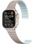 Apple Watch 1/2/3 Serisi 42MM Mıknatıslı Silikon Kordon Çizgili Desenli, Çift Renk Esnek Konforlu 1