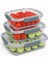 6’lı Fres Box Saklama Kabı Seti - Silikon Contalı 3
