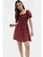 Kısa Kollu Çiçekli Mini Elbise Viskoz Skater Rahat Yazlık Trend Tasarım Modern Stil 1