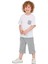 Erkek Çocuk Basic T-Shirt Şort Çizgili Kaprili Yazlık 2'li Takım 1