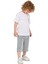 Erkek Çocuk Basic T-Shirt Şort Çizgili Kaprili Yazlık 2'li Takım 3
