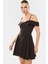 Poliviskon Mini Elbise Kalp Yaka Belden Yazlık Trend Tasarım Rahat Kullanım 3