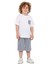 Erkek Çocuk Basic T-Shirt Şort Çizgili Kaprili Yazlık 2'li Takım 1