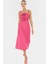 Cool&comfort Polyester Maxi Elbise A Kesim Kalp Yaka Dokuma Kumaş Mükemmel Uyum 1