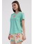 Pamuklu Kadın Kısa Kol Şortlu Pijama Takım , 408070 3