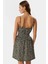 Örme Kumaşlı Kolsuz Mini Elbise Çiçek Desenli Bodycon Günlük Zarifane Tasarım 3