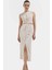 A Kesim Maxi Elbise Cut Out Detaylı Polyester Krep Dokuma Mükemmel Uyum Özenle Seçilmiş 2