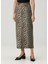 Leopar Desenli Midi Denim Etek 3