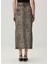 Leopar Desenli Midi Denim Etek 4