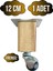Kale Ahşap Top Tekerli Ayak Mobilya Masa Dolap Tekerli AYAĞI(FRENSİZ)(12CM - 15CM)(CEVİZ Ağacı) 1