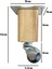 Kale Ahşap Top Tekerli Ayak Mobilya Masa Dolap Tekerli AYAĞI(FRENSİZ)(12CM - 15CM)(CEVİZ Ağacı) 5